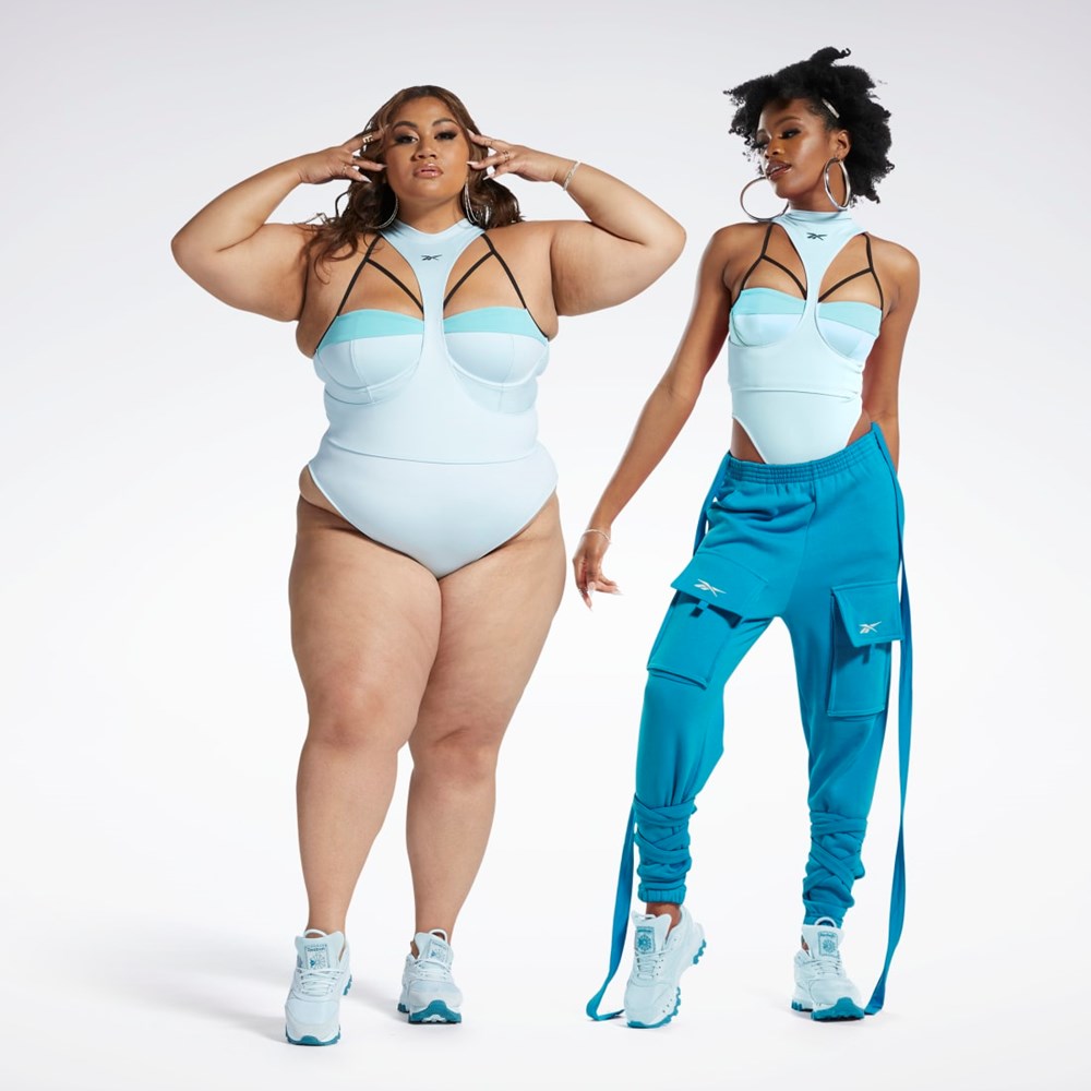 Reebok Cardi B Body Layer (Plus Size) Modre | NRUHW0218