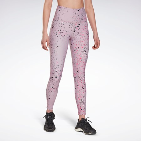 Reebok Lux 2.0 Multi-Colored Speckle Leggings Infused Lilac | BSLWF0746